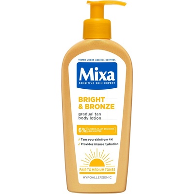 Mixa Samoopaľovacie mlieko pre postupné opálenie Bright and Bronze 250 ml