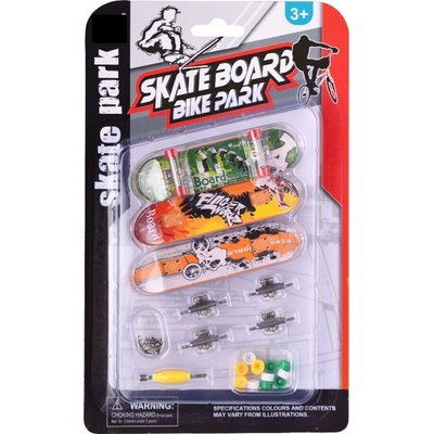 Skatepark Sada 3 Fingerboardů s Příslušenstvím