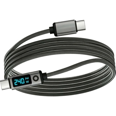 Mobile Origin Kabel s displejem USB-C na USB-C CB18 240W, 80Gbps, 8K, 1,5 m MO-LDU-CB18