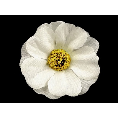 Umělý květ čajová růže O50 mm - 1 krémová světlá - 390653