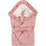 Bambino Casa Пелена за изписване 2 в 1 Bambino Casa - Rosa Rabbit on Bicycle (3992) - ozone