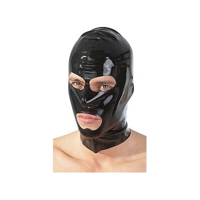 The Latex - Latexová Maska na tvár s otvormi - Black