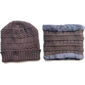 HARAHU Шапка и тунелен шал us-21441 - Кафяво kp21441 (us-21441)