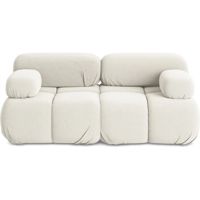 makamii Бял кадифен модулен диван 190 cm Lokua - Makamii (LOKUA_2S_1_P1_C1)