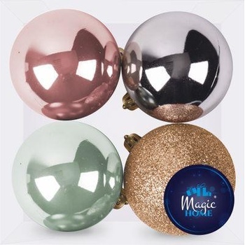MagicHome Gule 4 ks mix na vianočný stromček 10 cm