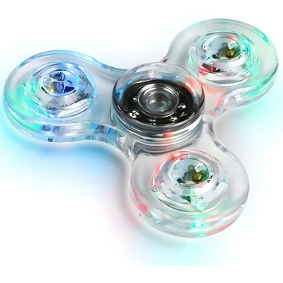 HARAHU Svítící LED Spinner Transparentní