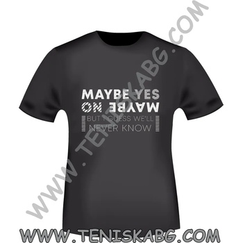 Image 1 of Fruit of the Loom Тениска с щампа - Maybe yes, maybe no