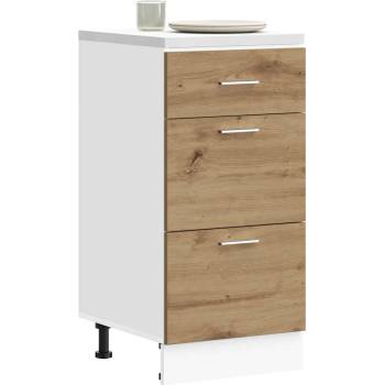 vidaXL Долен шкаф "Lyon", дъб Artisan, 40x46x81, 5 см, инженерно дърво (854219)