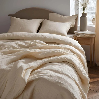 Textilomanie Mušelínové obliečky MOELLIN krémové 70x90 140x200