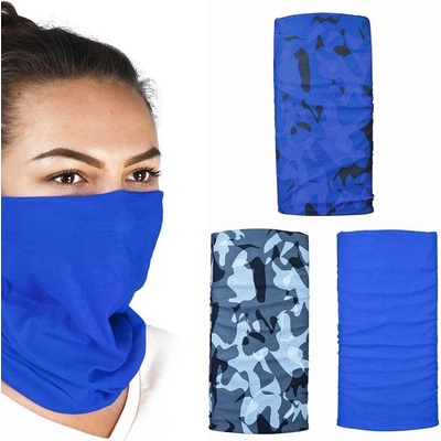 OXFORD multifunkční větruodolný límec COMFY HAVOC BLUE 3 kusy v balení barva CAMO/modrá