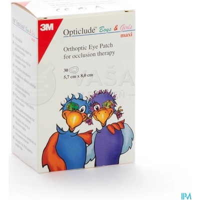 3M Opticlude Boys&Girls Maxi očná náplasť 5,7 x 8 cm 30 ks