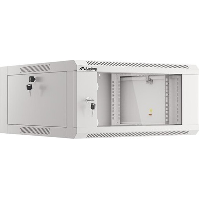 Lanberg Комуникационен шкаф Lanberg rack cabinet 19" wall-mounted 4U 600 fast assembly (flat pack) grey (WFFA-5604-10S)