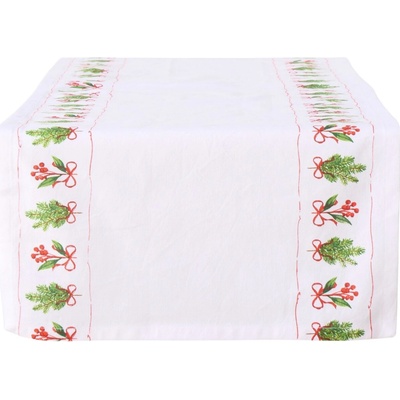Boltze Home Běhoun s motivem jmelí NOELLE 140 cm