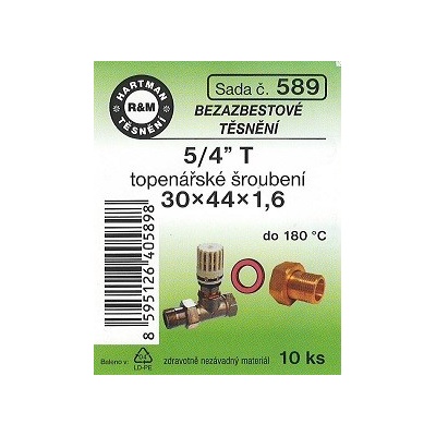 HARTMAN těsnění bezasbestové 5/4" 30*44mm, sada č. 589