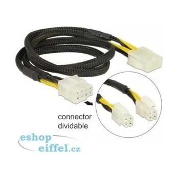 Delock Extension Cable Power 8 pin EPS male (2 x 4 pin) - 8 pin female 44 cm - 83653