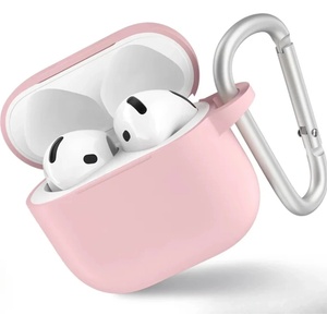 Blueo Калъф за AirPods 4 - течен силиконов защитен калъф -Розов