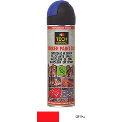 Tech Aerosol 002.2440 značkovač ve spreji (spray) MarkerPaint 500 ml červená fluorescentní