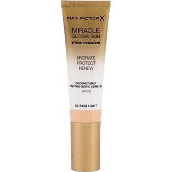 Max Factor Miracle Second Skin hydratační make-up SPF20 02 Fair Light 30 ml