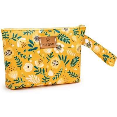 T-Tomi Small Baggie cestovná taška Mustard flowers 18x24 cm