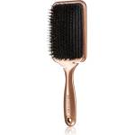 BrushArt Hair Boar bristle paddle hairbrush Четка за коса с косми от глиган Bronze