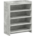 vidaXL Шкаф за обувки със съхранение Бетонно сиво 73, 5 x 36 x 92 см (8011318)