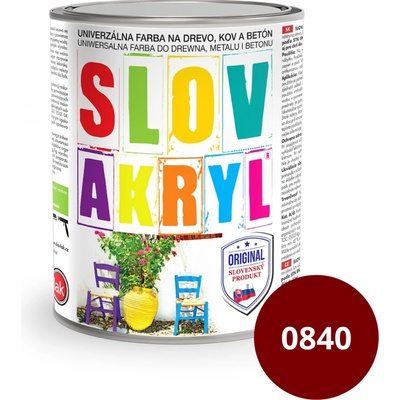 Slovakryl univerzálná farba 0,75 Kg červenohnedá