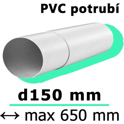 Mikawi Teleskopické okrúhle ventilačné potrubie 150 mm x 490 mm 59-6028