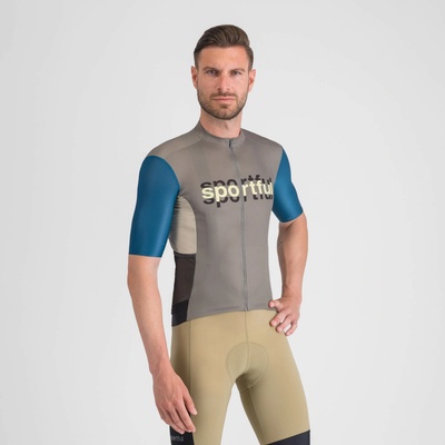 Sportful Supergiara LOGO gun metal/teal blue