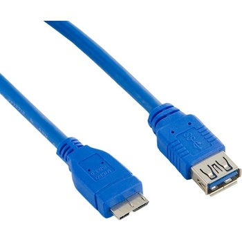 4World 08974 USB 3.0 AF-Micro BM, 4m, modrý
