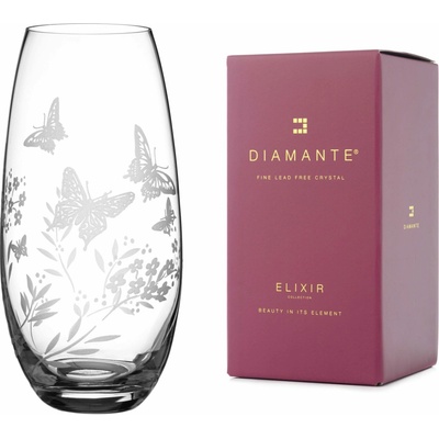 Diamante sklenená váza Butterfly Barrel 25 cm