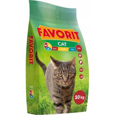Favorit Kočka mix chutí hovězí drůbež ryby 10 kg