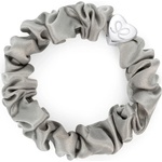 By Eloise London Silver Heart Silk Scrunchie цвят Moonlight