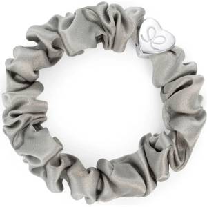 By Eloise London Silver Heart Silk Scrunchie цвят Moonlight