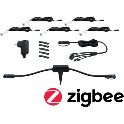 P 5063 Plug & Shine set Smart Home Zigbee 3.0 LED zemní svítidlo MicroPen IP67 3000K 5x0,2W 21VA stříbrná Smart Home Zigbee - PAULMANN
