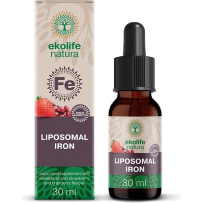 Ekolife Natura Liposomal Iron jahoda brusinka 30 ml