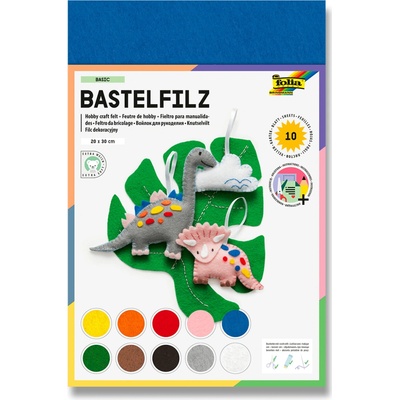 Folia Filcový papír 10 listů mix barev
