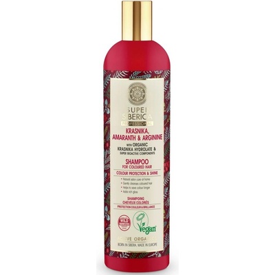 Natura Siberica Krasnika Amaranth & Arginine šampon pro barvené vlasy 400 ml