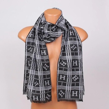 Image 1 of Мъжки шал в черно и сиво