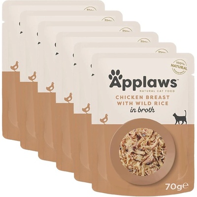 Applaws Котка, пиле и див ориз 6 x 70г
