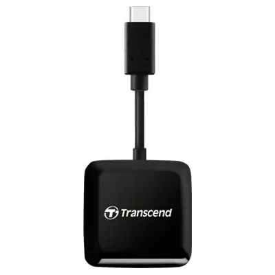 Transcend Четец за карти Transcend RDC3, SD/microSD Card Reader, USB 3.2 Gen 1, Black, Type C (TS-RDC3)