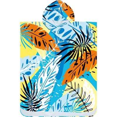 Textilomanie plážové pončo SUMMER FRESH modro žlté 80 x 145 cm