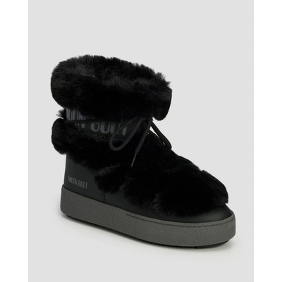 Moon Boot LTRACK FAUX FUR dámske snehule čierne