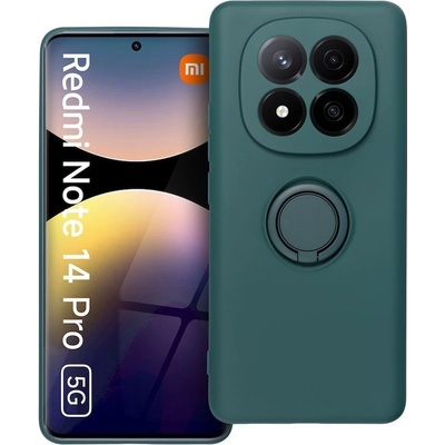 Silicone RING Case pouzdro 3v1 Pro Xiaomi Redmi Note 14 Pro 5G zelené