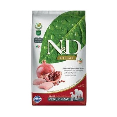 N&D Prime Dog Adult Medium & Maxi Grain Free Chicken & Pomegranate 4 x 2,5 kg