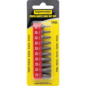 Topmaster Professional Накрайници пентаграм к-т 1/4"10бр размери ts8-50 tmp (330169)