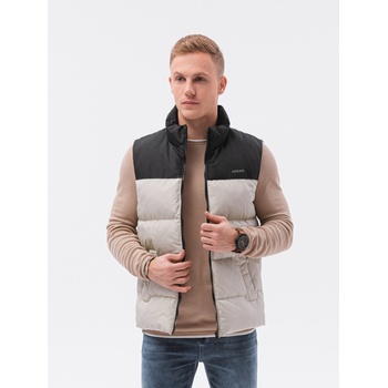 Image 1 of Ombre Clothing Черно-бежова мъжка ватирана жилетка Ombre Clothing Ombre Clothing | Bezhov | МЪЖЕ | S/M