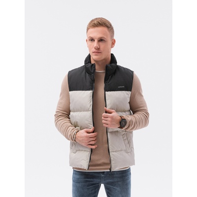 Ombre Clothing Черно-бежова мъжка ватирана жилетка Ombre Clothing Ombre Clothing | Bezhov | МЪЖЕ | S/M