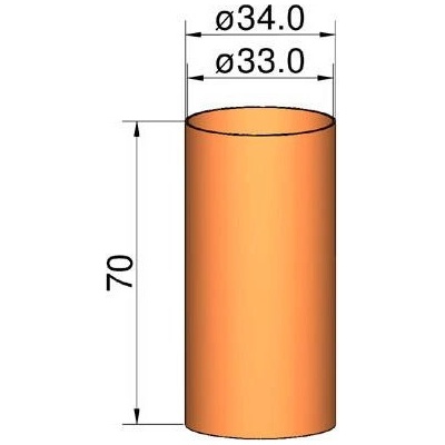 Klima Spojka 35 mm trubek pr. 34 mm x 70mm