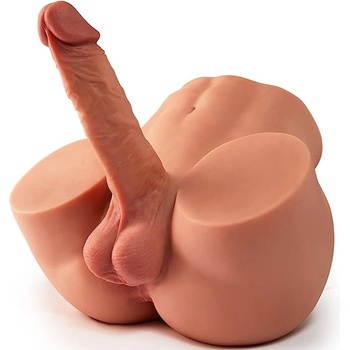 Paloqueth James Realistic 18cm Dildo, Testicles & Anal Sex Doll Brown 4.8kg