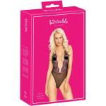 Kissable Целуващо се - черно боди с розова бродерия - l/xl